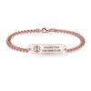 AOAMID 6.5"-8.5" Medical alert id bracelets for Women Men Stainless steel Medical Emergency Bracelets Free engraving diabetes on insulin(Rose gold-7.5") view 1