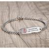 AOAMID 6.5"-8.5" Medical alert id bracelets for Women Men Stainless steel Medical Emergency Bracelets Free engraving diabetes on insulin(Rose gold-7.5") view 2
