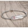 AOAMID 6.5"-8.5" Medical alert id bracelets for Women Men Stainless steel Medical Emergency Bracelets Free engraving pacemaker(Gold-7.5") view 2
