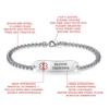 AOAMID 6.5"-8.5" Medical alert id bracelets for Women Men Stainless steel Medical Emergency Bracelets Free engraving xarelto(Gold-7.5") view 4