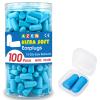 AZEN 100 Pairs Ear Plugs Bulk, NRR 32dB Soft Foam Ear Plugs for Sleeping Noise Cancelling, Earplugs for Concerts Shooting Swimming Noise Reduction (Lake Blue) view 1