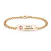 AOAMID 6.5"-8.5" Medical alert id bracelets for Women Men Stainless steel Medical Emergency Bracelets Free engraving type 1 diabetes (Gold-6.5") view 1