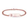 AOAMID 6.5"-8.5" Medical alert id bracelets for Women Men Stainless steel Medical Emergency Bracelets Free engraving(Rose gold-6.5") view 1
