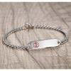 AOAMID 6.5"-8.5" Medical alert id bracelets for Women Men Stainless steel Medical Emergency Bracelets Free engraving(Rose gold-6.5") view 2