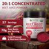 Beet Juice Powder Organic - Cold Pressed - 20:1 Concentrate - Concentrated Beet Root Powder - Nitric Oxide - Circulation Support - 57 Servings of Beet Root Supplement - 7oz view 2