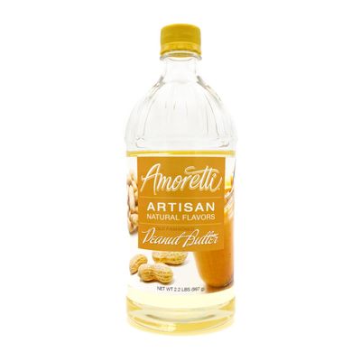 Amoretti - Natural Old Fashioned Peanut Butter Artisan Flavor Paste, 2.2 lbs, Perfect For Ice Cream, Beverages, Cakes, and more, Preservative Free, Vegan, Gluten Free, No Artificial Sweeteners