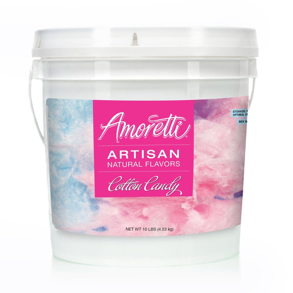 Amoretti - Natural Cotton Candy Artisan Flavor Paste, 10 lbs, Perfect For Ice Cream, Beverages, Cakes, and more, Preservative Free, Vegan, Gluten Free, No Artificial Sweeteners, Highly Concentrated