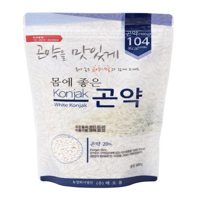 Minecook White Konjac Keto Rice, Plant-Based, Gluten-Free, Soy Free, Low Carb, Grain Free, Perfect for Stir-Fry, Pilaf, & Pudding 10.58Oz, 1Pack