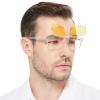 OCCI CHIARI Night Vision Bifocal Reading Glasses Flip Up Readers Anti Glare Yellow Lens Nighttime Glasses Men(Clear 2.75x) 1.0 1.25 1.5 1.75 2.0 2.25 2.5 2.75 3.0 3.5 4.0 5.0 6.0 view 1