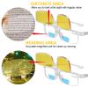 OCCI CHIARI Night Vision Bifocal Reading Glasses Flip Up Readers Anti Glare Yellow Lens Nighttime Glasses Men(Clear 2.75x) 1.0 1.25 1.5 1.75 2.0 2.25 2.5 2.75 3.0 3.5 4.0 5.0 6.0 view 3
