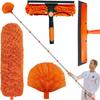 20+ Feet High Reach Duster Kit with 3-14 ft Extension Pole // High Ceiling Dusting and Window Cleaning Kit with Spliceable Pole - Window Washer & Squeegee, Cobweb Duster, Fan Blade and Feather Dusters view 1