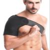 NIBHZ Neoprene Right/Left Shoulder Support Strap Arthritis, Gym, Sports, Brace, Pain Relief, Injury Prevention, Dislocation Rotator Cuff Support (Black, One Size) view 1