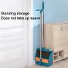 42.7'' Broom with Dustpan Combo Set, House Warming Gifts New Home, Dust pan and Broom Set, Long Handle Broom with Stand Up Dustpan Combo Set for Office Home Kitchen Lobby Floor Use (Green) view 3