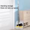 42.7'' Broom with Dustpan Combo Set, House Warming Gifts New Home, Dust pan and Broom Set, Long Handle Broom with Stand Up Dustpan Combo Set for Office Home Kitchen Lobby Floor Use (Khaki) view 4