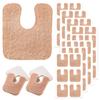 48 Pieces U Shaped Felt Callus Pads Metatarsal Pads Forefoot Foot Pads Pain Relief Foot Cushion Keep Protecting Calluses from Rubbing on Shoes Adhesive Pads for Men and Women view 1