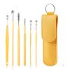 DOOKAA Ear Cleaning Artifact Stainless Steel Earpick Ear Cleaning Set Spring Spiral Ear Cleaning Tool Portable 6-Piece Set view 3