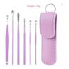 DOOKAA Ear Cleaning Artifact Stainless Steel Earpick Ear Cleaning Set Spring Spiral Ear Cleaning Tool Portable 6-Piece Set view 4