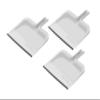 Superio Clip-On Dustpan with Rubber Lip - 10-inch Wide Durable Plastic Dust Pan with Comfort Grip Handle, White, 3-Pack view 1