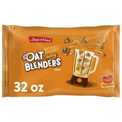 Malt-O-Meal Honey and Oat Blenders Kids Breakfast Cereal, Family Size Bulk Bagged Cereal, 32 Ounce - 1 count