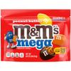 M&M'S Mega Peanut Butter Chocolate Candy, Sharing Size, 8.6 Oz Resealable Bag view 4