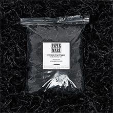 Paper Mart Black Crinkle Cut Paper for Gift Box (1/2 lb), Gift Filler, 24" x 16" Matte Black Crinkle Paper Shred
