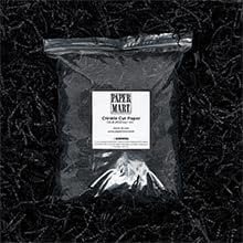 Paper Mart Black Crinkle Cut Paper for Gift Box (1/2 lb), Gift Filler, 24" x 16" Matte Black Crinkle Paper Shred
