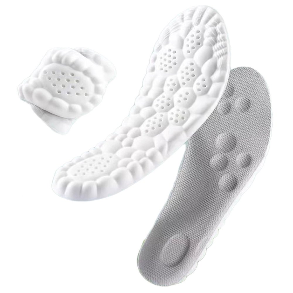 Cloudstride 4D Super Soft Orthotics Insole,Comfortable Walking Memory Foam Plantar Fasciitis Insoles for Standing All Day Arch Support Inserts SupinationShoe Men Step Insoles (6-7, Gray)