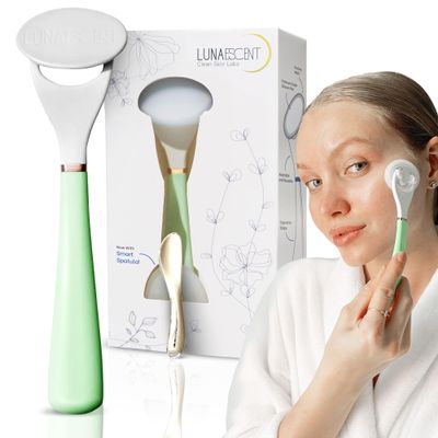 LUNAESCENT Serum Applicator w/Spatula, Touch-Free Skincare Delivery System