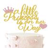 Little Princess Baby Shower Cake Topper - Gender Reveal Party Decoration (Gold) view 1