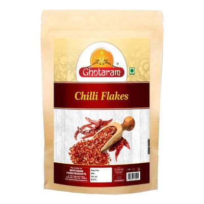 Ghotaram Chilli Flakes Seasonings for Italian Dishes, Red Chilli Flakes for Pasta, Pizza, Salads, Classic Seasoning, Italian Herbs and Spices, Dry Red Chilli Flakes Seasoning-190Gx1Pk