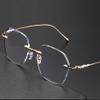 DOUKI Diamond Cutting Reading Glasses For Man Women, Progressive Bifocal Readers, Business Presbyopic Glasses UV400 +2.5 (Size : +2.5) view 3