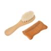 Healifty 4pcs Bathing Brush and Wooden Comb Set Hair Bristles Gentle Skin for Home Use Detangles Hair and Stimulates Scalp for Relaxation view 2