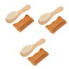 Healifty 6pcs Bathing Brush and Wooden Comb Set Natural Goat Hair for Gentle Scalp Care for Toddlers and Easy to Use view 1
