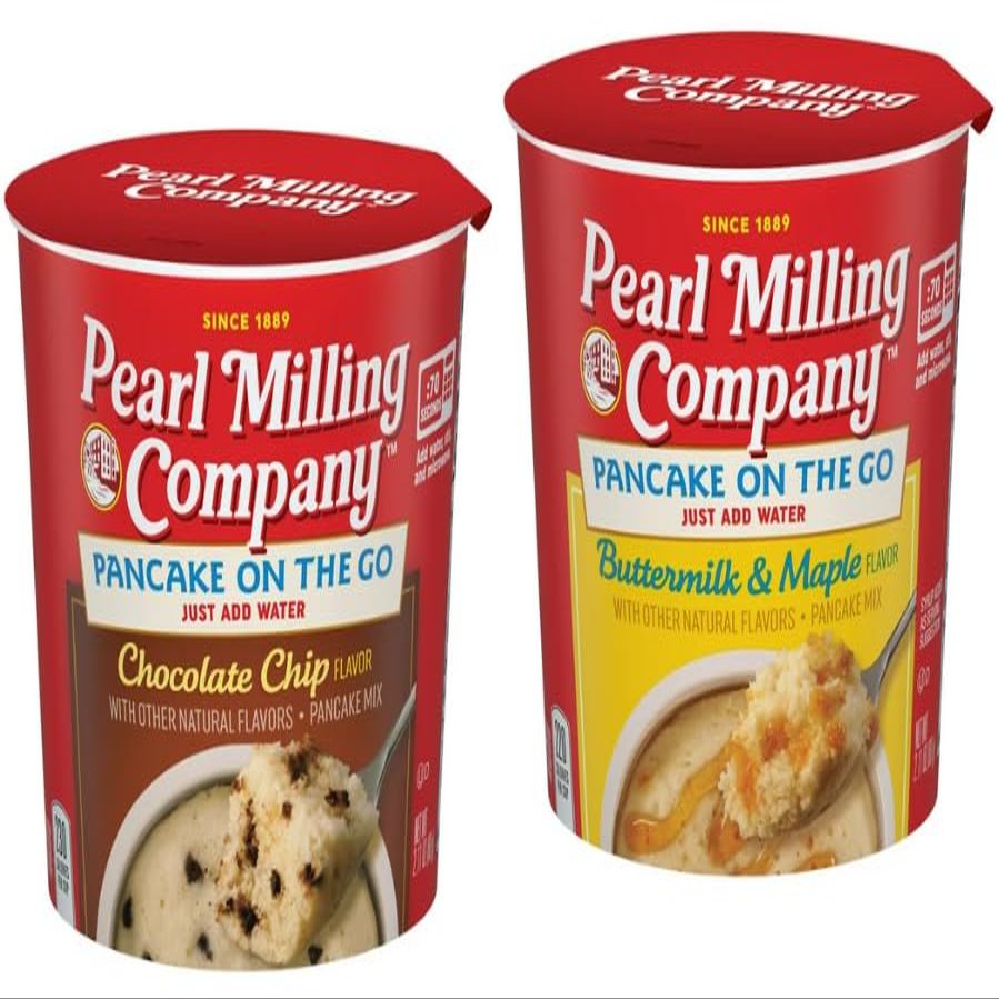 Pancake Cup on the go size servind + King Combos QR Code, Pack include (Chocolate Chip, Buttermilk (3 each))
