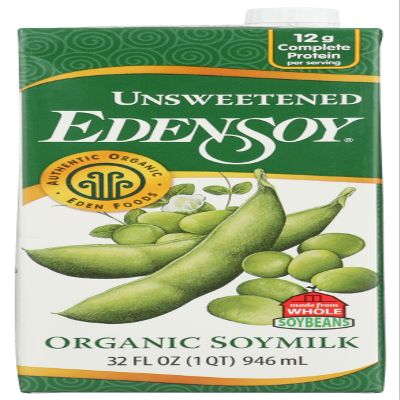 Eden Foods Organic Unsweetened Soymilk, Gluten Free, 32 Fluid Ounces (Pack Of 12)