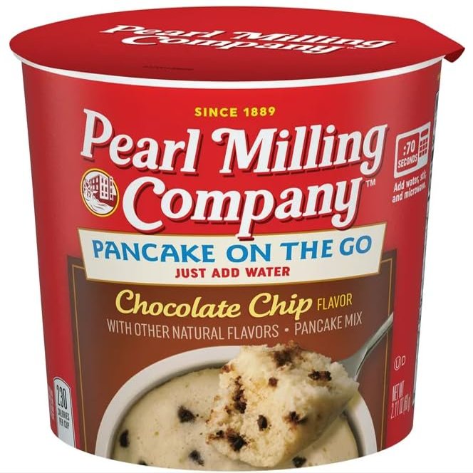 Pancake Cup on the go size servind + King Combos QR Code, Pack include (Chocolate Chip (12 Count))