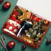 SWANGSA 8 Set Christmas Gift Box with Lids, 10.6''x8''x3'' Kraft Paper Gift Box, Christmas Tree Present Candy Cookie Boxes with Ribbon and 60pcs Adhesive Dots, for Holiday Party Favor Supplies view 2
