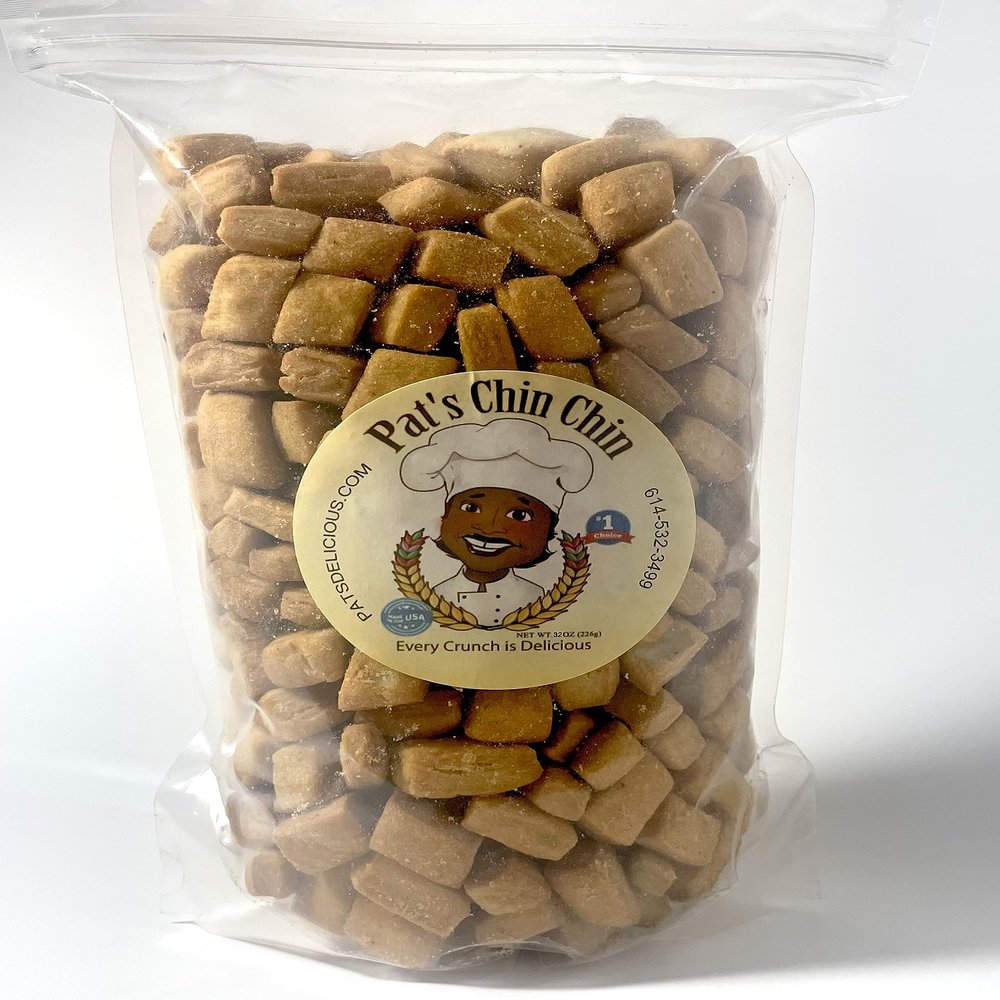Pat's Chin Chin - Premium Nigerian bite sized biscuits | Every Crunch is Delicious! | 2LB/32oz - 1 Count
