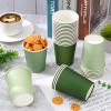 AnyDesign 100Pcs Sage Green Paper Cups 9oz Spring Disposable Coffee Cup Gradient Color Beverage Drink Party Cup for Cold Hot Drinks for One Lucky Duck Wedding Birthday Bride Baby Shower Party Supplies view 4