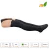 HealthyNees Thigh High 20-30 mmHg Compression Wide Stocking Zipper Closed Toe (Large-X-Large, With Zipper Black) view 2