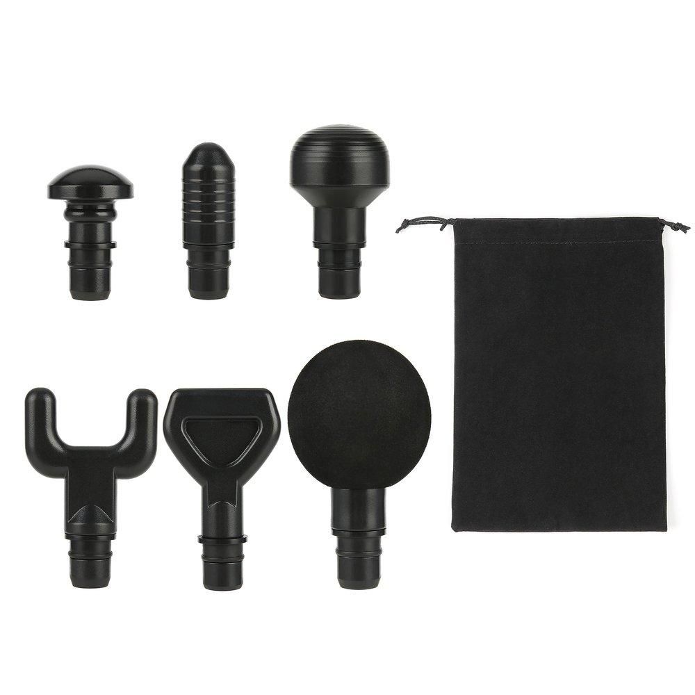 Falafale 6Pcs Massage Heads with Storage Bag, Replaceable Massager Gun Attachment, Massage Gun Deep Tissue Plug&Play Applicators