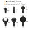 Falafale 6Pcs Massage Heads with Storage Bag, Replaceable Massager Gun Attachment, Massage Gun Deep Tissue Plug&Play Applicators view 2