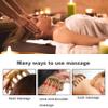 2PCS Narural Lymphatic Drainage Massager Round Wide Tooth No-Static Head Sandalwood Massage Comb Multi Functional Handheld Scalp Massager for Hair Scalp Face Lift Tools view 2