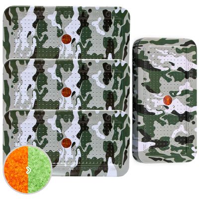 Wisesorb 100 Gram Camouflage Gun Safe Dehumidifier Silica Gel Canister Rechargeable Dehumidifier Desiccant Reusable Indicating Desiccant Moisture Absorber with Visible Window [4PACK]