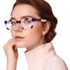 SIGVAN 3 Pack Oprah Style Reading Glasses for Women Men Blue Light Blocking Square Computer Readers with Spring Hinge (3 Mix, 1.5, multiplier_x) view 3