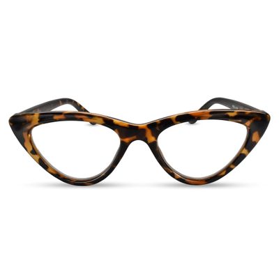 2SeeLife Premium Cat Eye TR-90 Reading Glasses for Women NarrowMedium Fit, Sturdy Frame, Spring Hinges, Stylish Readers, Brown Tortoise, +0.75
