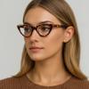 2SeeLife Premium Cat Eye TR-90 Reading Glasses for Women  NarrowMedium Fit, Sturdy Frame, Spring Hinges, Stylish Readers, Brown Tortoise, +0.75 view 3