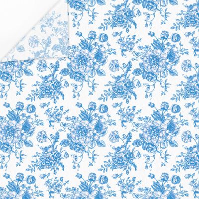 AnyDesign 100 Sheet Blue Floral Tissue Paper Chinoiserie Gift Wrapping Paper Vintage Blue White Flower Packaging Paper DIY Art Craft Paper for Baby Shower Birthday Wedding Party Decor, 14 x 20 Inch
