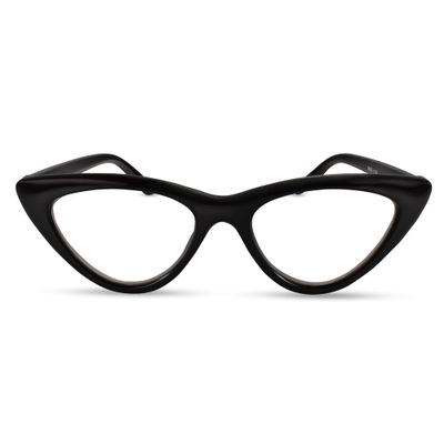 2SeeLife Premium Cat Eye TR-90 Reading Glasses for Women  NarrowMedium Fit, Sturdy Frame, Spring Hinges, Stylish Readers, Black, +0.50