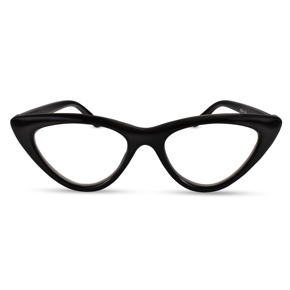 2SeeLife Premium Cat Eye TR-90 Reading Glasses for Women  NarrowMedium Fit, Sturdy Frame, Spring Hinges, Stylish Readers, Black, +0.50